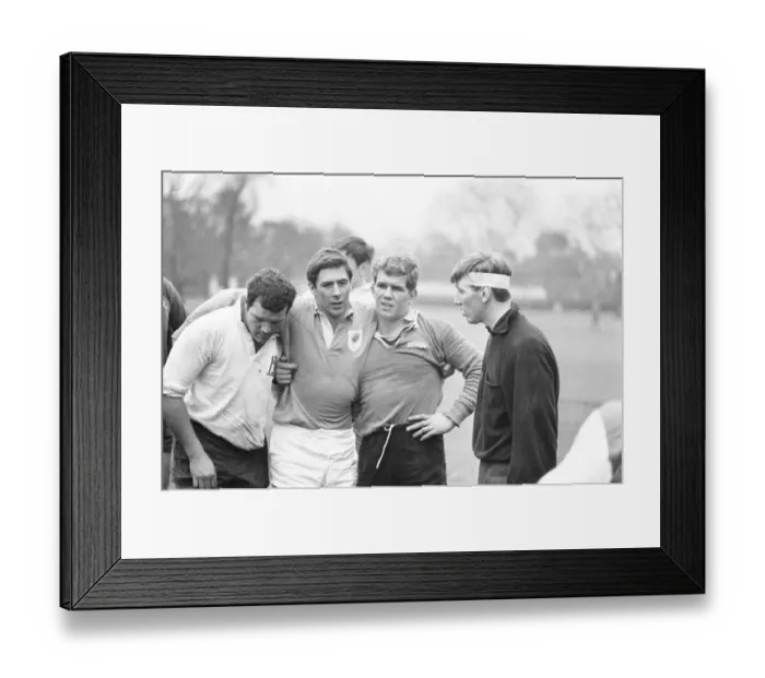 Framed Print : England Rugby Union team training 21st February 1969