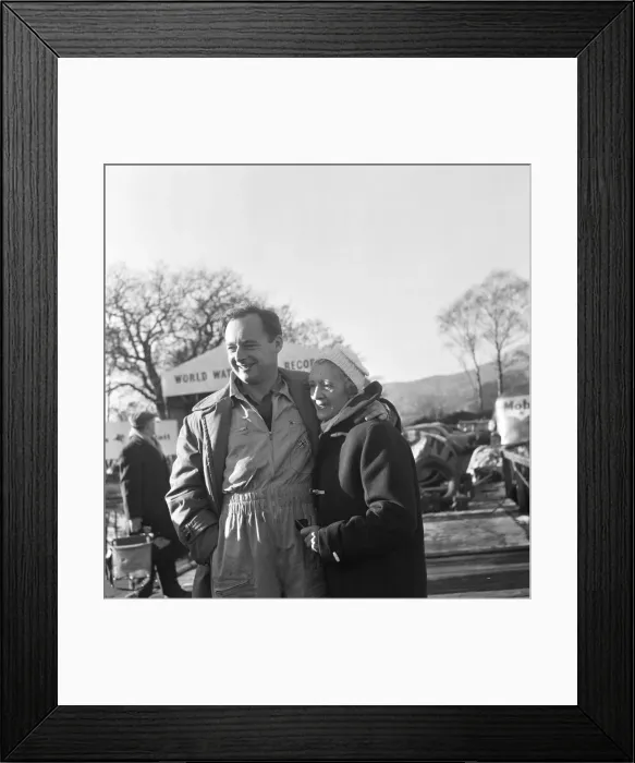 Framed Print : Donald Campbell, at Coniston Water, 7th November 1957. Donald Campbell Framed Print : Donald Campbell, at Coniston Water, 7th November 1957. Donald Campbell