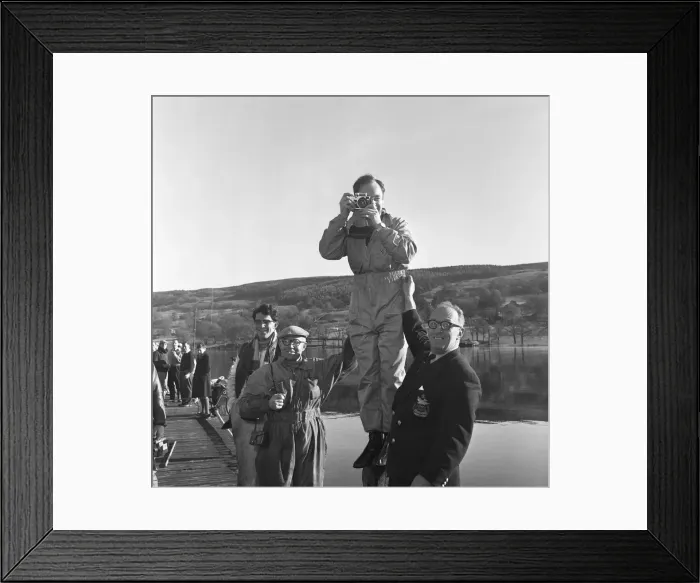 Framed Print : Donald Campbell, at Coniston Water, 7th November 1957. Donald Campbell Framed Print : Donald Campbell, at Coniston Water, 7th November 1957. Donald Campbell