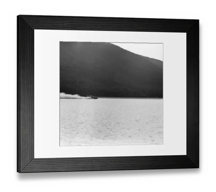 Framed Print : Donald Campbell, takes BlueBird for a run on Coniston Water, 4th November 1958 Framed Print : Donald Campbell, takes BlueBird for a run on Coniston Water, 4th November 1958
