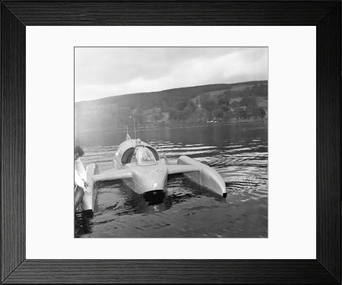 Framed Print : Donald Campbell, at Coniston Water, 24th October 1958 Framed Print : Donald Campbell, at Coniston Water, 24th October 1958