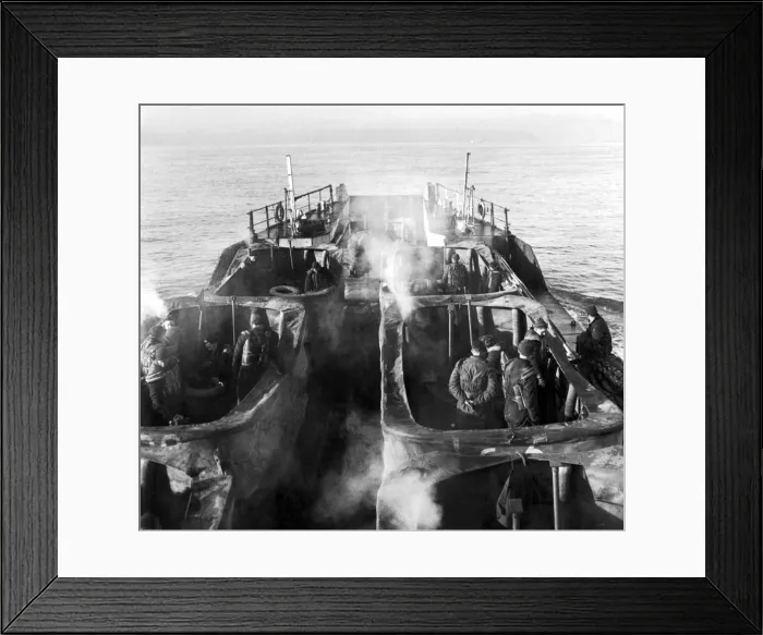 Framed Print : Valentine DD tanks inflated ready to go into the sea during exercises in the UK ahead of Framed Print : Valentine DD tanks inflated ready to go into the sea during exercises in the UK ahead of