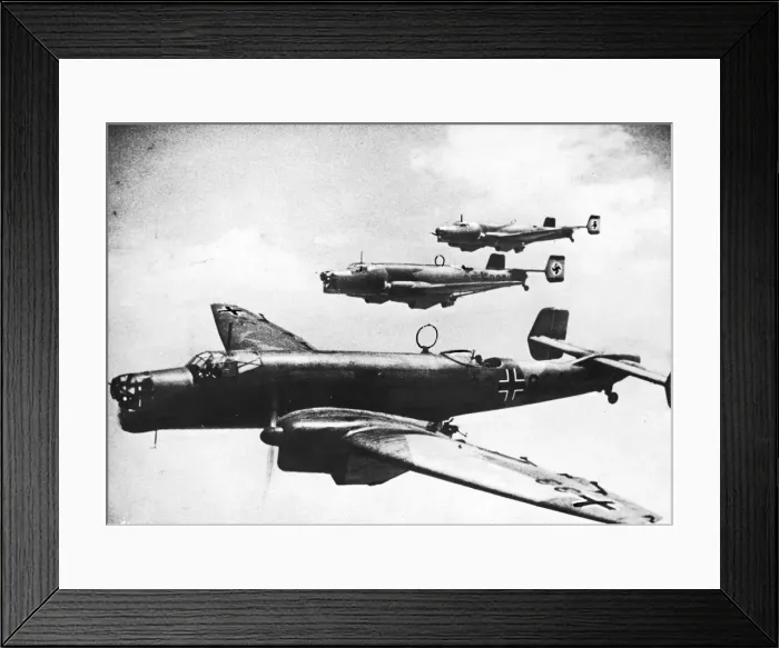 Framed Print : New types of German bombers of the Luftwaffe seen in this picture before the Second Framed Print : New types of German bombers of the Luftwaffe seen in this picture before the Second