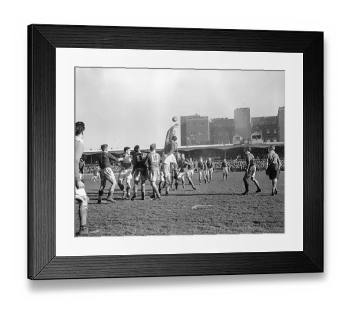 Framed Print : Action from the Wales v France five nation championship match held at Cardiff Arms Park