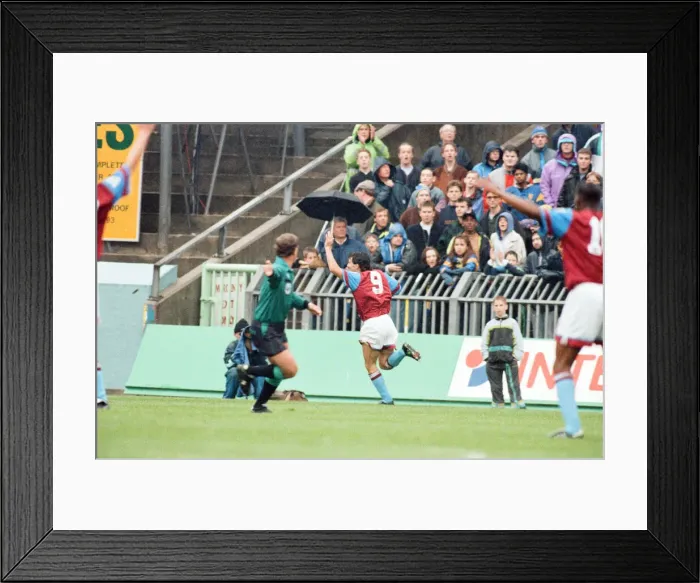 Framed Print : Wimbledon 2-3 Aston Villa, league match at Plough Lane, Saturday 3rd October 1992
