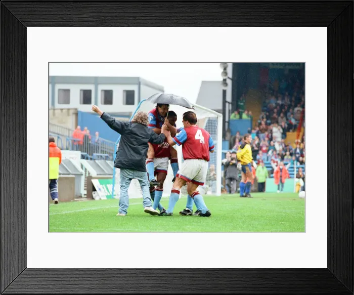 Framed Print : Wimbledon 2-3 Aston Villa, league match at Plough Lane, Saturday 3rd October 1992