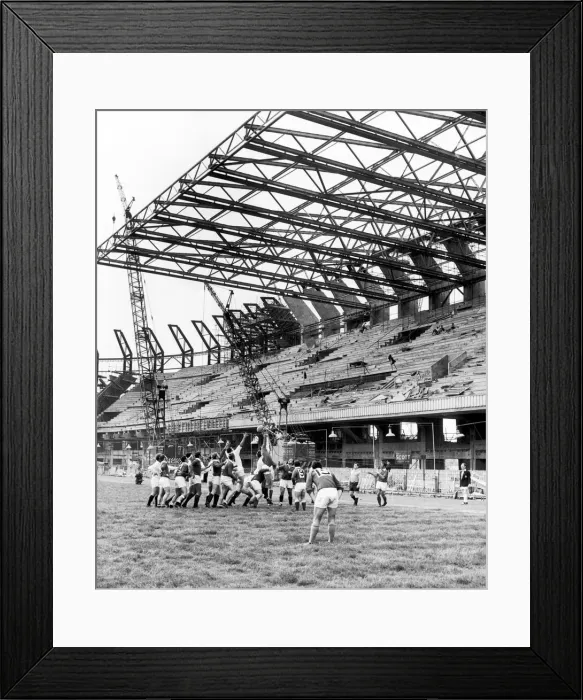 Framed Print : The new stand under construction at Cardiff Arms Park 7th September 1969 Framed Print : The new stand under construction at Cardiff Arms Park 7th September 1969