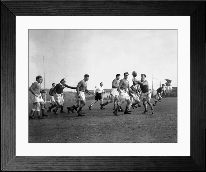 Framed Print : Action from the 1953 Five Nations Match between Wales and Irland at the St Helens Ground Framed Print : Action from the 1953 Five Nations Match between Wales and Irland at the St Helens Ground