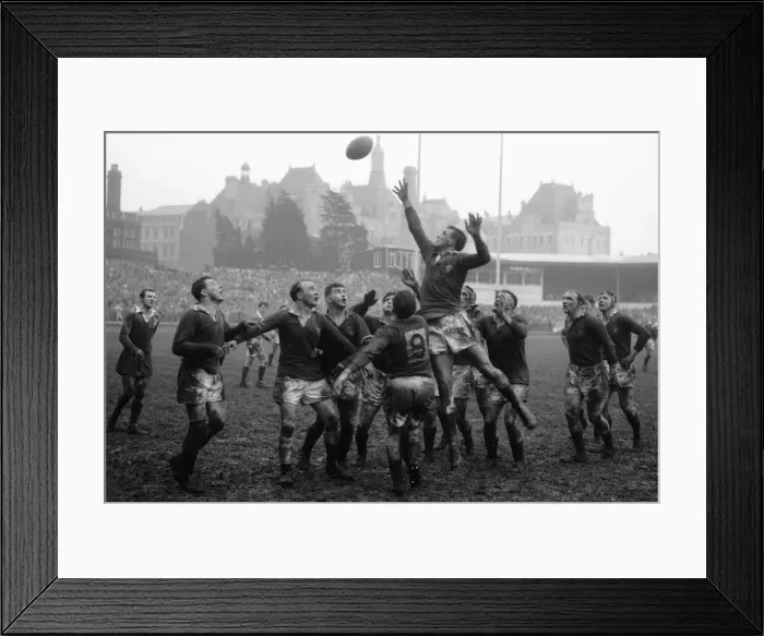 Framed Print : Action from the Wales v Ireland Five Nations match at Cardiff Arms Park