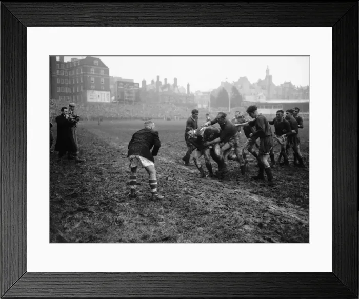 Framed Print : Action from the Wales v Ireland Five Nations match at Cardiff Arms Park