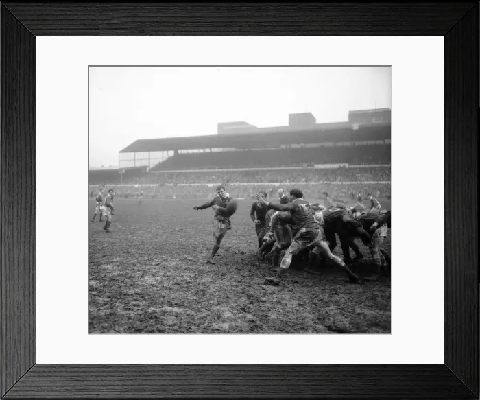 Framed Print : Action from the Wales v Ireland Five Nations match at Cardiff Arms Park