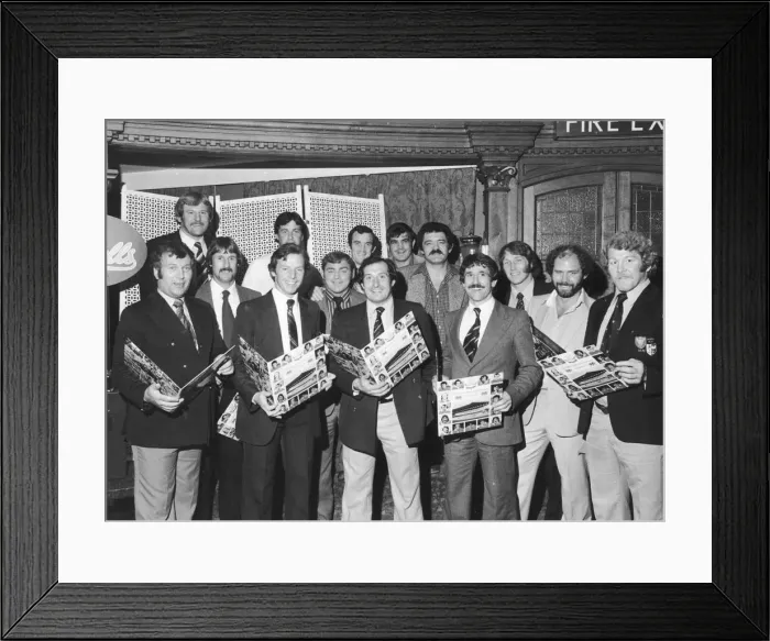 Framed Print : The Welsh Rugby Singers. Welsh rugby stars of the past decade have got together on record
