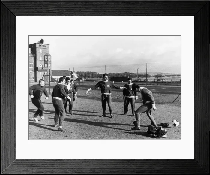Framed Print : Racing Club of Argentina players during a training session at Troon ahead of the World Framed Print : Racing Club of Argentina players during a training session at Troon ahead of the World