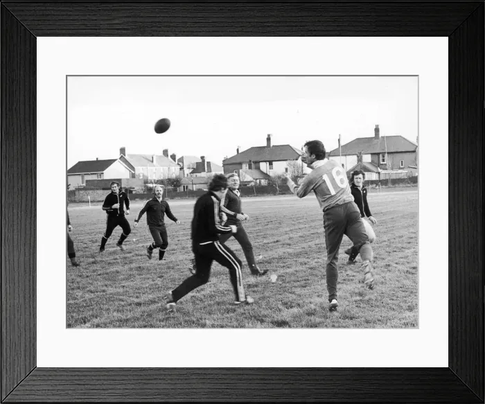 Framed Print : The All Blacks seen here training in Porthcawl Circa 1974 Framed Print : The All Blacks seen here training in Porthcawl Circa 1974