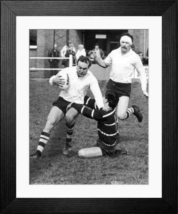Framed Print : Coventry v Pontypridd 9th April 1983 Simon Maisey is halted in another Coventry breakaway Framed Print : Coventry v Pontypridd 9th April 1983 Simon Maisey is halted in another Coventry breakaway