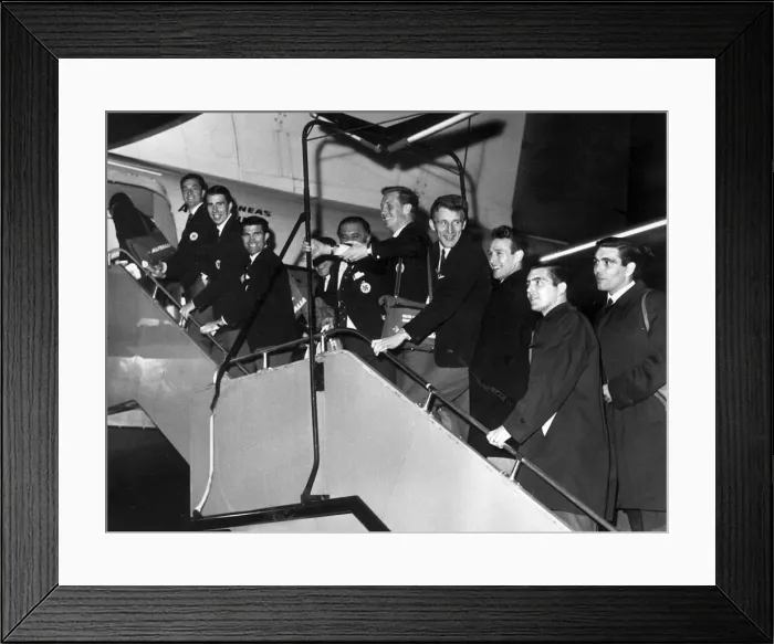 Framed Print : The Celtic team board their plane at Prestwick Airport bound for Argentina to compete in Framed Print : The Celtic team board their plane at Prestwick Airport bound for Argentina to compete in