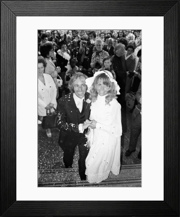 Framed Print : Bob Grant, Wedding Day, 1st October 1971. Bob Grant, actor weds Kim Benwell Framed Print : Bob Grant, Wedding Day, 1st October 1971. Bob Grant, actor weds Kim Benwell