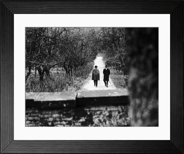 Framed Print : Former German Kaiser, Wilhelm Hohenzollern, walks in the garden of a small estate in Framed Print : Former German Kaiser, Wilhelm Hohenzollern, walks in the garden of a small estate in
