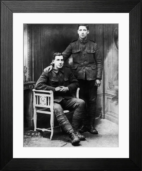 Framed Print : Riflemen Butterworth and Webb of the 1st Battallion Rifle Brigade circa 1914 Framed Print : Riflemen Butterworth and Webb of the 1st Battallion Rifle Brigade circa 1914