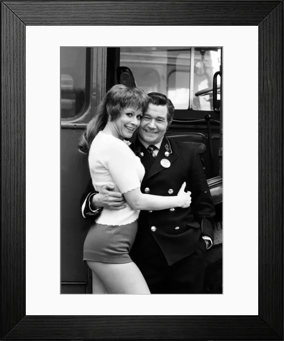 Framed Print : Mutiny On The Buses, filming, Elstree Film Studios, Hertfordshire, 29th February 1972 Framed Print : Mutiny On The Buses, filming, Elstree Film Studios, Hertfordshire, 29th February 1972
