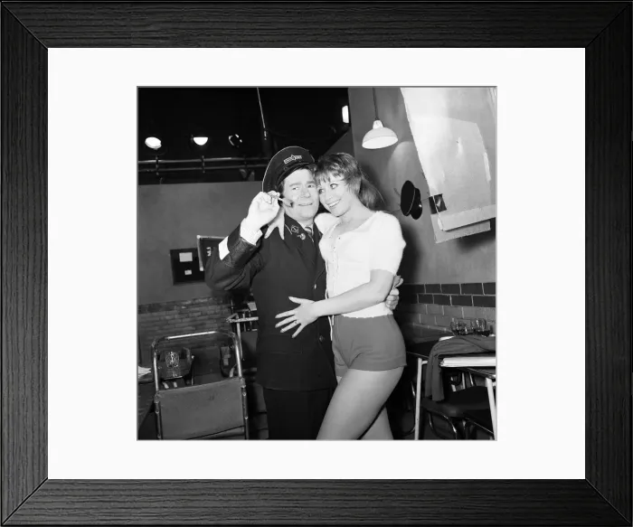 Framed Print : Mutiny On The Buses, filming, Elstree Film Studios, Hertfordshire, 29th February 1972 Framed Print : Mutiny On The Buses, filming, Elstree Film Studios, Hertfordshire, 29th February 1972
