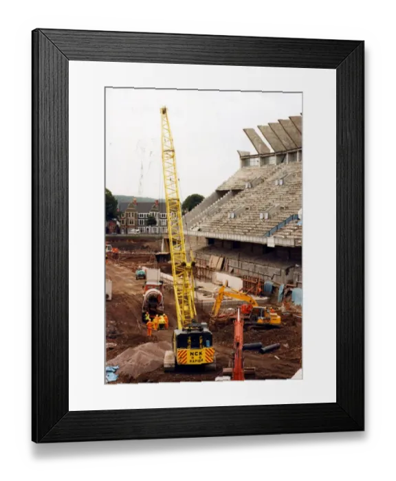 Framed Print : Sport - Rugby - Cardiff Arms Park - National Stadium - Picture shows the partially Framed Print : Sport - Rugby - Cardiff Arms Park - National Stadium - Picture shows the partially