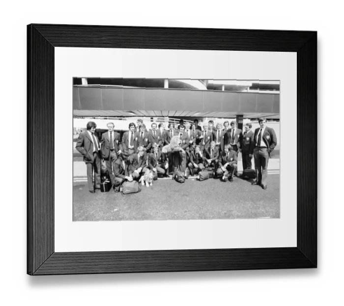 Framed Print : British Lions seen here at Heathrow Airport on their way to New Zealand 10th May 1977