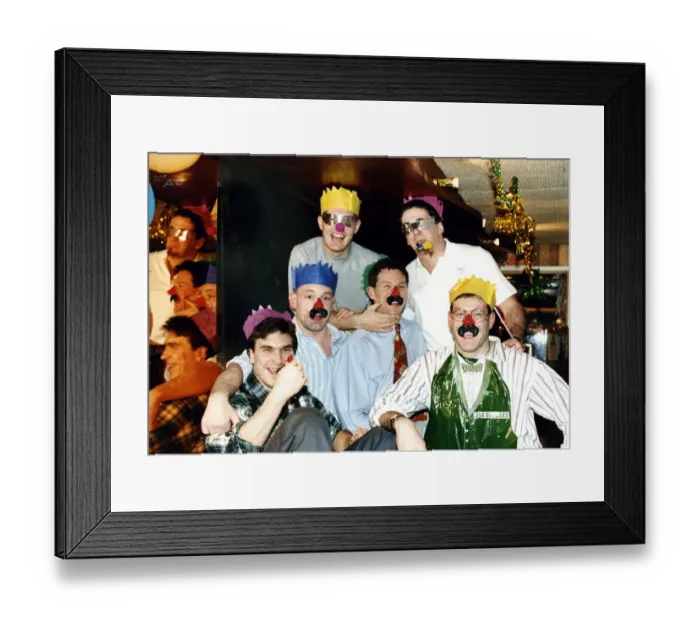 Framed Print : Scotland rugby December 1991 pre birthday celebration to usher Sean Lineen Framed Print : Scotland rugby December 1991 pre birthday celebration to usher Sean Lineen