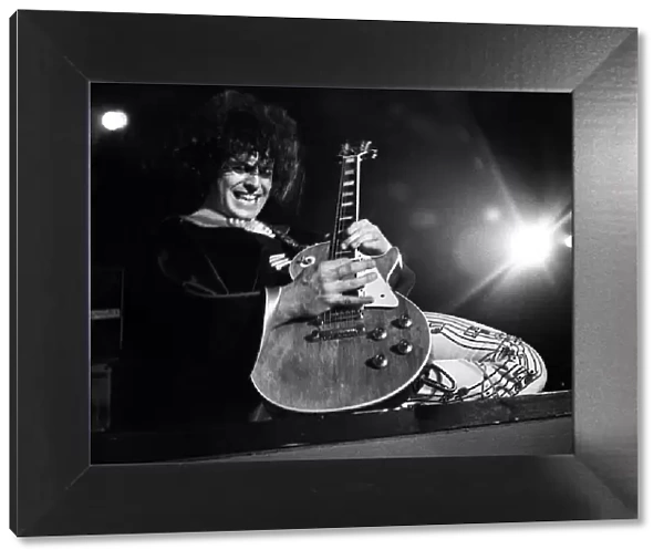 Marc Bolan pop singer on stage at Glasgow Apollo 1974 UNSEEN