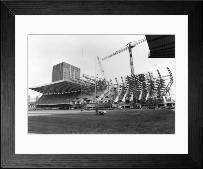Framed Print : National Stadium, Cardiff Arms Park, Cardiff, work in progress. Dated 27th April 1983 Framed Print : National Stadium, Cardiff Arms Park, Cardiff, work in progress. Dated 27th April 1983