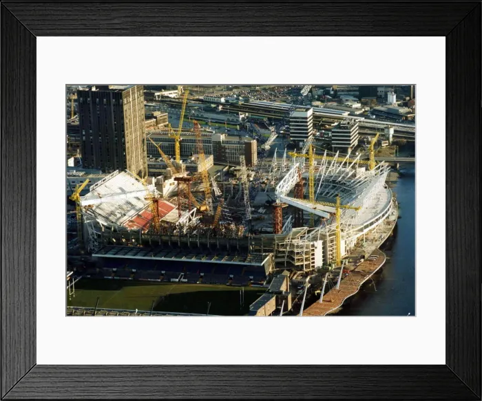 Framed Print : Cardiff - Sport - Rugby - The Millennium Stadium under construction - c. 1998 Framed Print : Cardiff - Sport - Rugby - The Millennium Stadium under construction - c. 1998