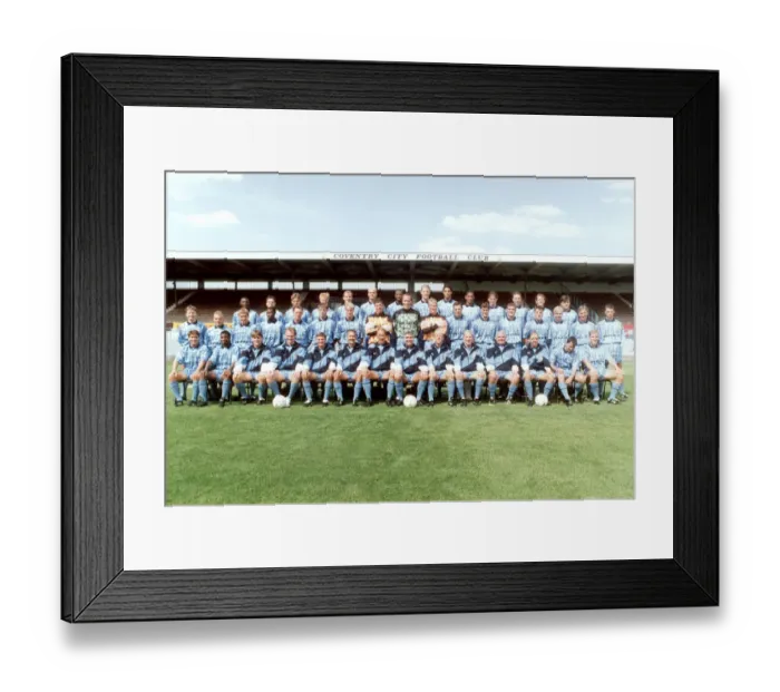 Framed Print : Coventry City FC, Photo-call, 10th August 1992. Highfield Road. 1992 / 1993 Season Framed Print : Coventry City FC, Photo-call, 10th August 1992. Highfield Road. 1992 / 1993 Season
