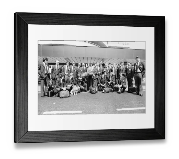 Framed Print : British Lions seen here at Heathrow Airport on their way to New Zealand 10th May 1977
