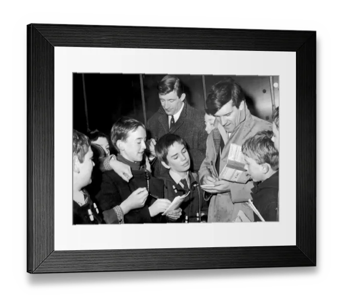 Framed Print : Scotland Rugby January 1969 Autographs galore as young fans mobbed Scotland Framed Print : Scotland Rugby January 1969 Autographs galore as young fans mobbed Scotland