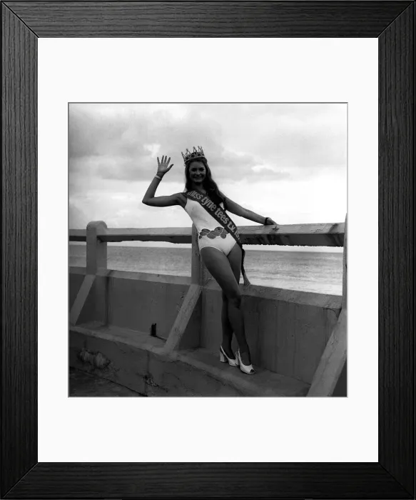 Framed Print : The Miss Tyne Tees Television beauty contest at Tynemouth Open Air Swimming Pool 24 July