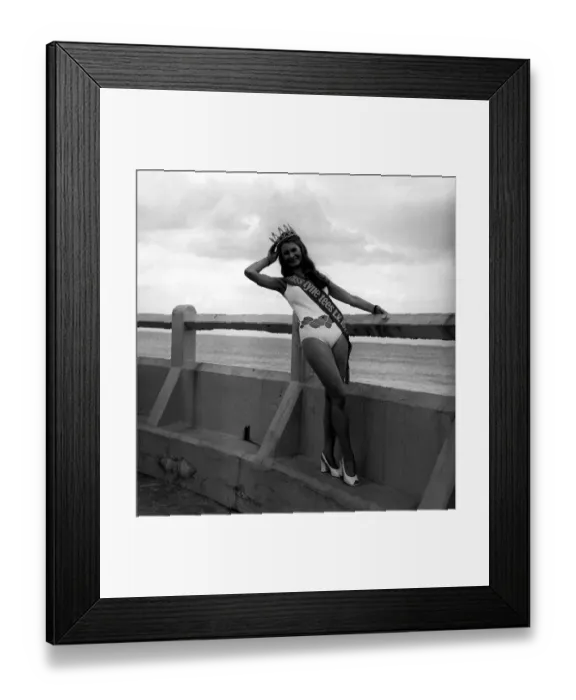 Framed Print : The Miss Tyne Tees Television beauty contest at Tynemouth Open Air Swimming Pool 24 July