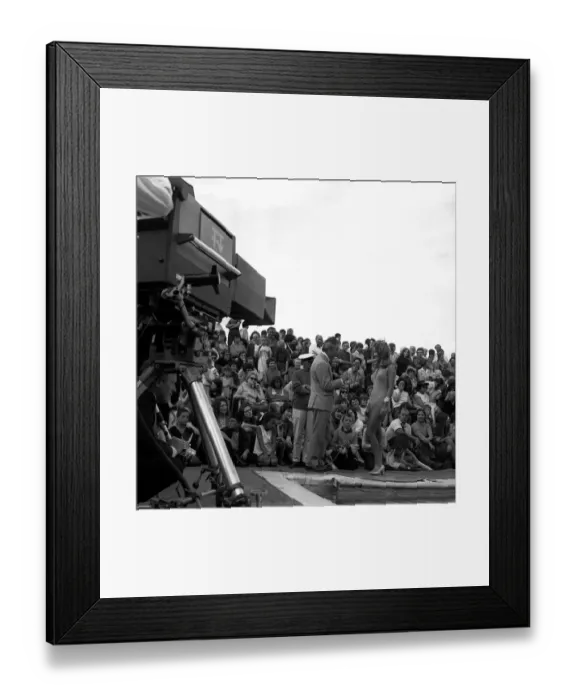Framed Print : The Miss Tyne Tees Television beauty contest at Tynemouth Open Air Swimming Pool 24 July