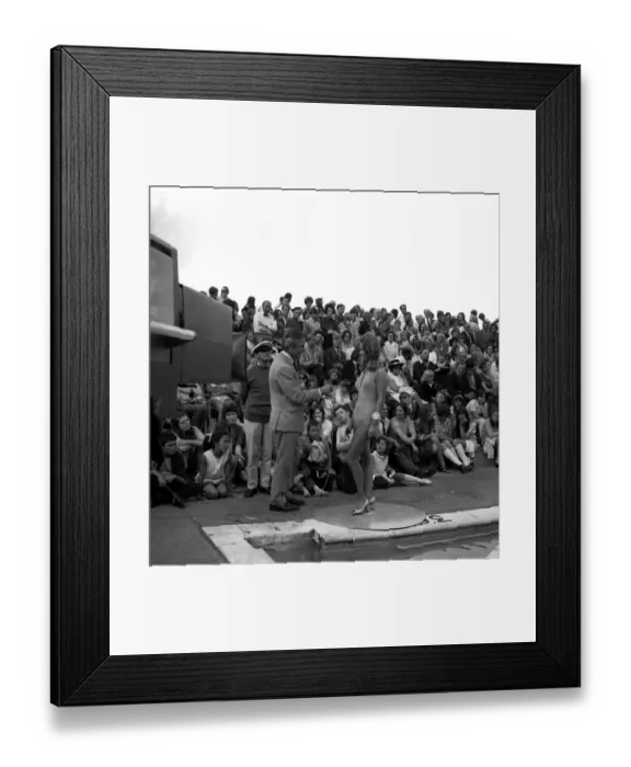 Framed Print : The Miss Tyne Tees Television beauty contest at Tynemouth Open Air Swimming Pool 24 July