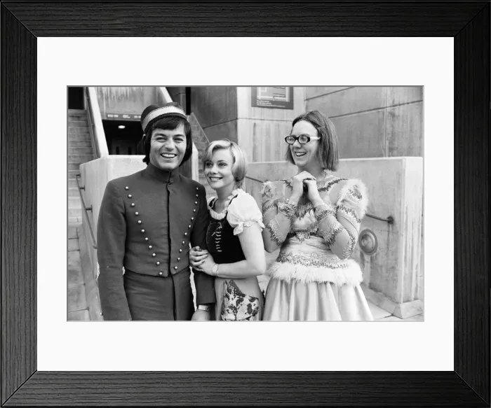 Framed Print : Celebrity Panto Stars, appearing in Cinderella at the Granada East Ham, December 1973 Framed Print : Celebrity Panto Stars, appearing in Cinderella at the Granada East Ham, December 1973
