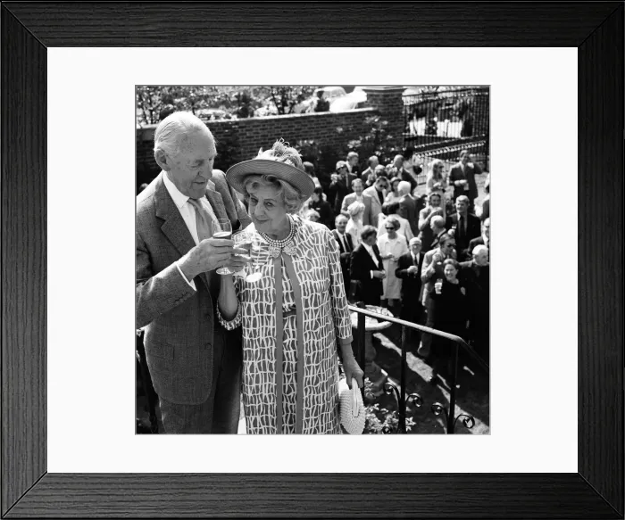 Framed Print : Cicely Courtneidge, actress, celebrates the 70th anniversary of her first stage