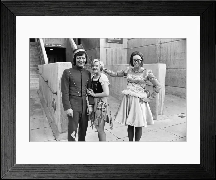 Framed Print : Celebrity Panto Stars, appearing in Cinderella at the Granada East Ham, December 1973 Framed Print : Celebrity Panto Stars, appearing in Cinderella at the Granada East Ham, December 1973