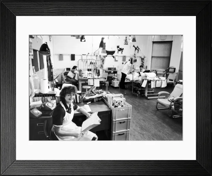 Framed Print : Childrens Ward at Booth Hall Childrens Hospital, Manchester, 4th January 1985 Framed Print : Childrens Ward at Booth Hall Childrens Hospital, Manchester, 4th January 1985