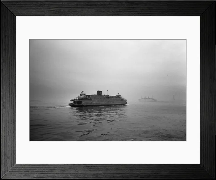 Framed Print : Staten Island Ferry which runs between the southernmost tip of Manhattan near Battery