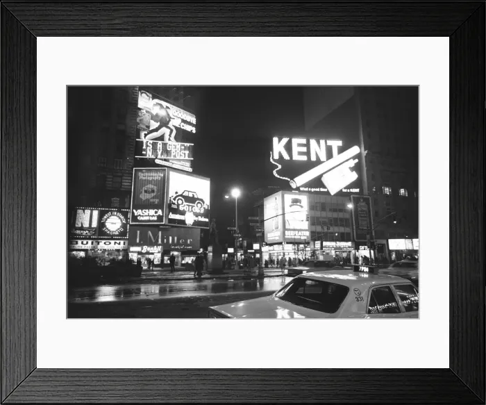 Framed Print : Times Square and Duffy Street New York 25th January 1970