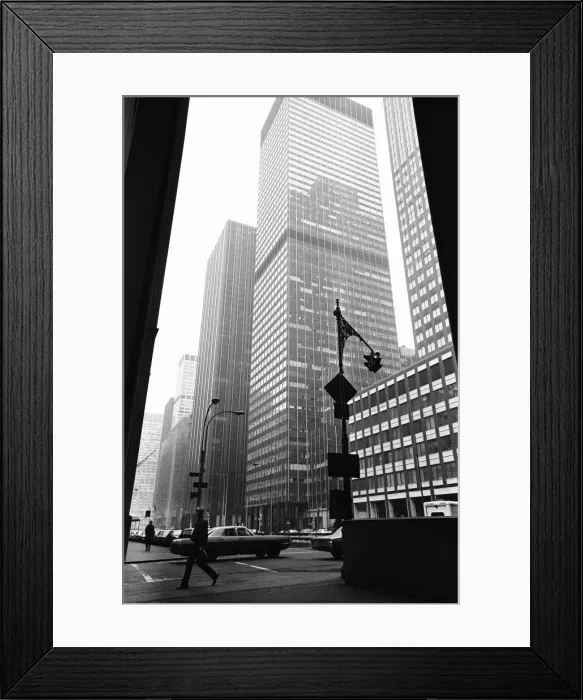 Framed Print : East 43rd Street New York 25th January 1970