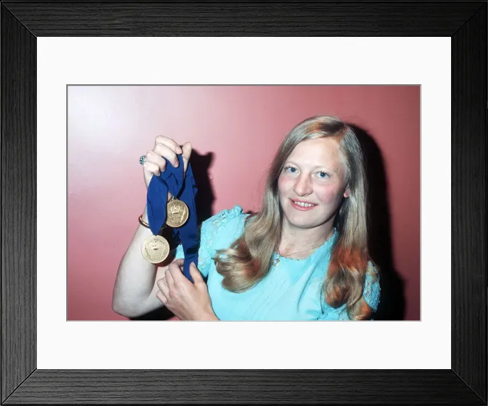 Framed Print : Mary Peters Athletics Pentathalon, 26th July 1970 Mary Peters Athlete from Northern Framed Print : Mary Peters Athletics Pentathalon, 26th July 1970 Mary Peters Athlete from Northern