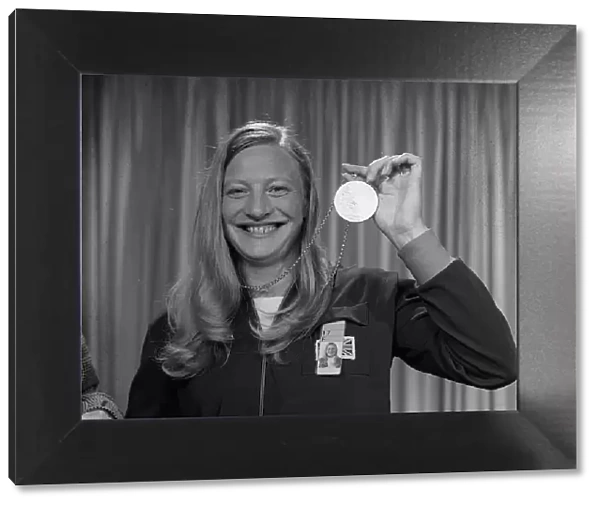 Mary Peters athlete winner of the Pentathlon gold medal at the Munich Olympic Games