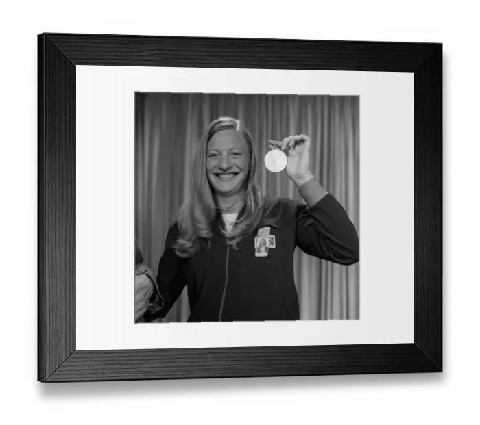 Framed Print : Mary Peters athlete winner of the Pentathlon gold medal at the Munich Olympic Games