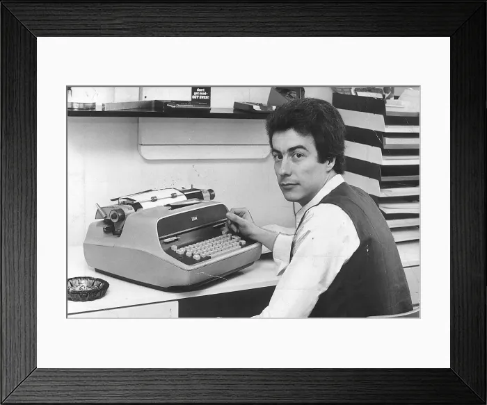 Framed Print : Best-selling author Ken Follett, started out his career as a trainee reporter