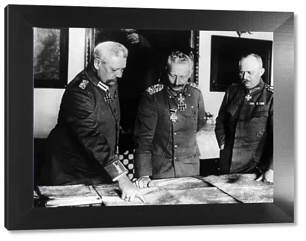 Field Marshal Paul von Hindenburg, (left) Kaiser William II
